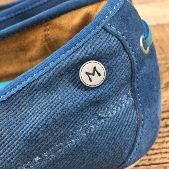 Blue Suede Women's Flats - Picture 7 of 11